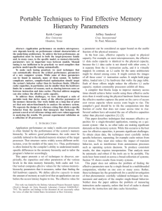 Portable Techniques to Find Effective Memory Hierarchy Parameters Keith Cooper Jeffrey Sandoval