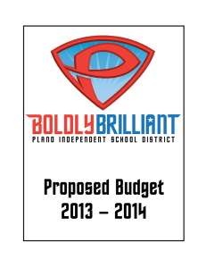 Proposed Budget 2013 – 2014  