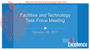Facilities and Technology Task Force Meeting September 30, 2015