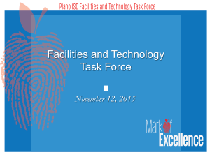 Facilities and Technology Task Force November 12, 2015