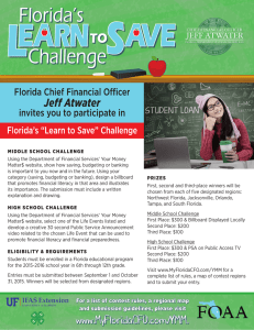 MIDDLE SCHOOL CHALLENGE Using the Department of Financial Services’ Your Money