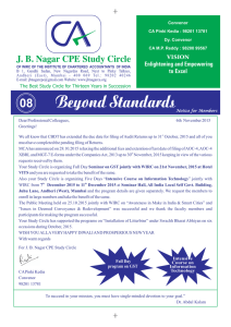J. B. Nagar CPE Study Circle Enlightening and Empowering to Excel