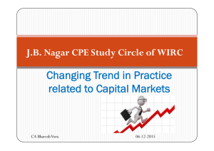 Changing Trend in Practice related to Capital Markets p
