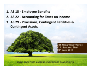 1. AS 15 - Employee Benefits