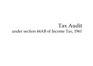 Tax Audit under section 44AB of Income Tax, 1961 ,