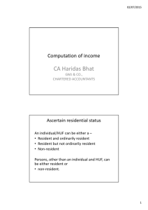 CA Haridas Bhat Computation of income Ascertain residential status 