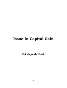 Issue In Capital Gain CA Jayesh Shah 1