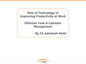 Role of Technology in Improving Productivity at Work Effective Task &amp; Calendar Management