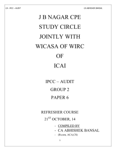 J B NAGAR CPE STUDY CIRCLE JOINTLY WITH WICASA OF WIRC