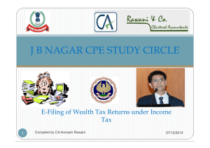 J B NAGAR CPE STUDY CIRCLE Tax Compiled by CA Avinash Rawani