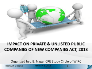 IMPACT ON PRIVATE &amp; UNLISTED PUBLIC