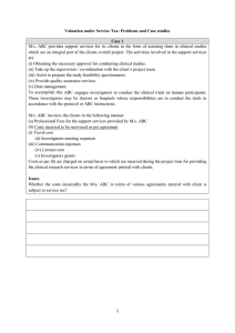 Valuation under Service Tax: Problems and Case studies  Case 1