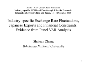 Industry-specific Exchange Rate Fluctuations, Japanese Exports and Financial Constraints: