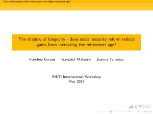 The shadow of longevity - does social security reform reduce