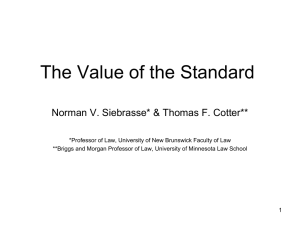The Value of the Standard