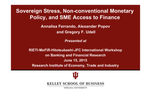 Sovereign Stress, Non-conventional Monetary Policy, and SME Access to Finance
