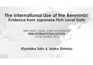 The International Use of the Renminbi: Evidence from Japanese Firm-Level Data