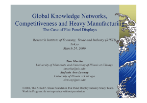 Global Knowledge Networks, Competitiveness and Heavy Manufacturing