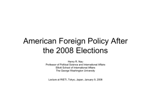 American Foreign Policy After the 2008 Elections