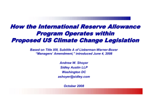 How the International Reserve Allowance Program Operates within