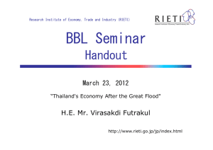 BBL Seminar Handout March 23, 2012 H.E. Mr. Virasakdi Futrakul