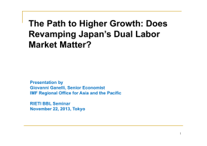 The Path to Higher Growth: Does Revamping Japan’s Dual Labor Market Matter?