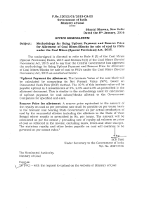 F.No.12012/01/2015-CA-III Government of India Ministry of Coal *****
