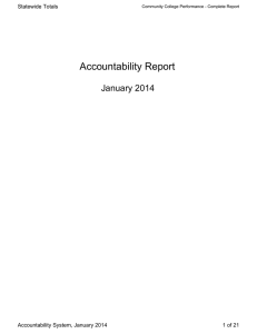 Accountability Report January 2014 Statewide Totals Accountability System, January 2014