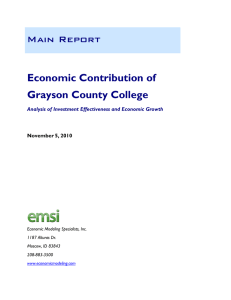 Economic Contribution of Grayson County College Main Report