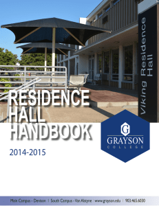 RESIDENCE HALL HANDBOOK 2014-2015