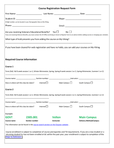 Course Registration Request Form