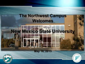New Mexico State University The Northwest Campus Welcomes