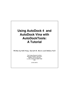 Using AutoDock 4  and AutoDock Vina with AutoDockTools: