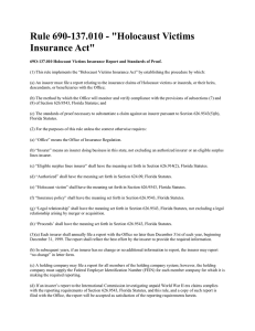 Rule 690-137.010 - &#34;Holocaust Victims Insurance Act&#34;