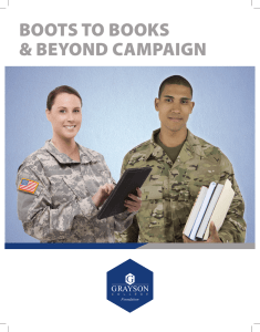 BOOTS TO BOOKS &amp; BEYOND CAMPAIGN Foundation