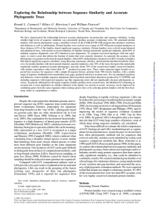 Exploring the Relationship between Sequence Similarity and Accurate Phylogenetic Trees