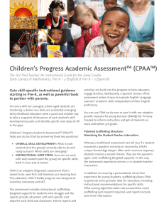 Children’s Progress Academic Assessment™ (CPAA™)