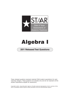 ST AR A Algebra I