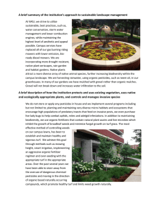 A brief summary of the institution’s approach to sustainable landscape...