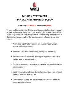 MISSION STATEMENT FINANCE AND ADMINISTRATION