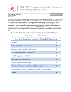2014 – 2015 Community and Student Engagement Accountability System (CSEAS)