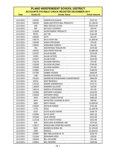 12/1/2011 133545 AARON KUCAUSKAS         ... $232.50