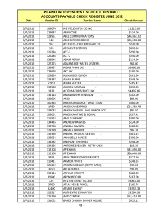 6/7/2012 109070 A &amp; F ELEVATOR CO INC $1,215.00