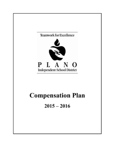 Compensation Plan 2015 – 2016