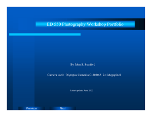 ED 550 Photography Workshop Portfolio By John S. Stanford Next