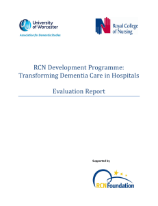 RCN Development Programme: Transforming Dementia Care in Hospitals Evaluation Report