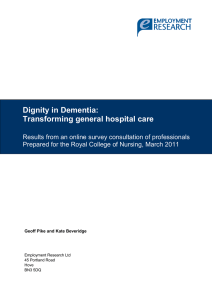 Dignity in Dementia: Transforming general hospital care
