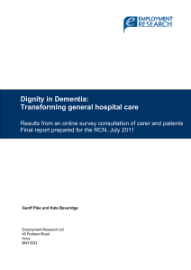 Dignity in Dementia: Transforming general hospital care