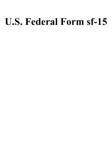 U.S. Federal Form sf-15