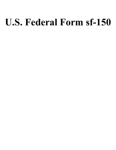 U.S. Federal Form sf-150